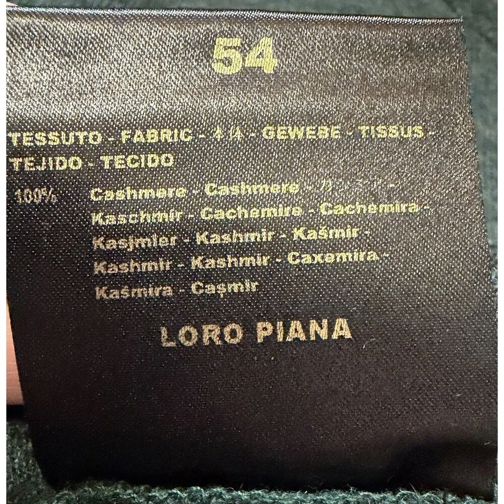 MooRER Loro Piana Cashmere Sweater Mens 54 Large Green Crewneck Italy Luxury